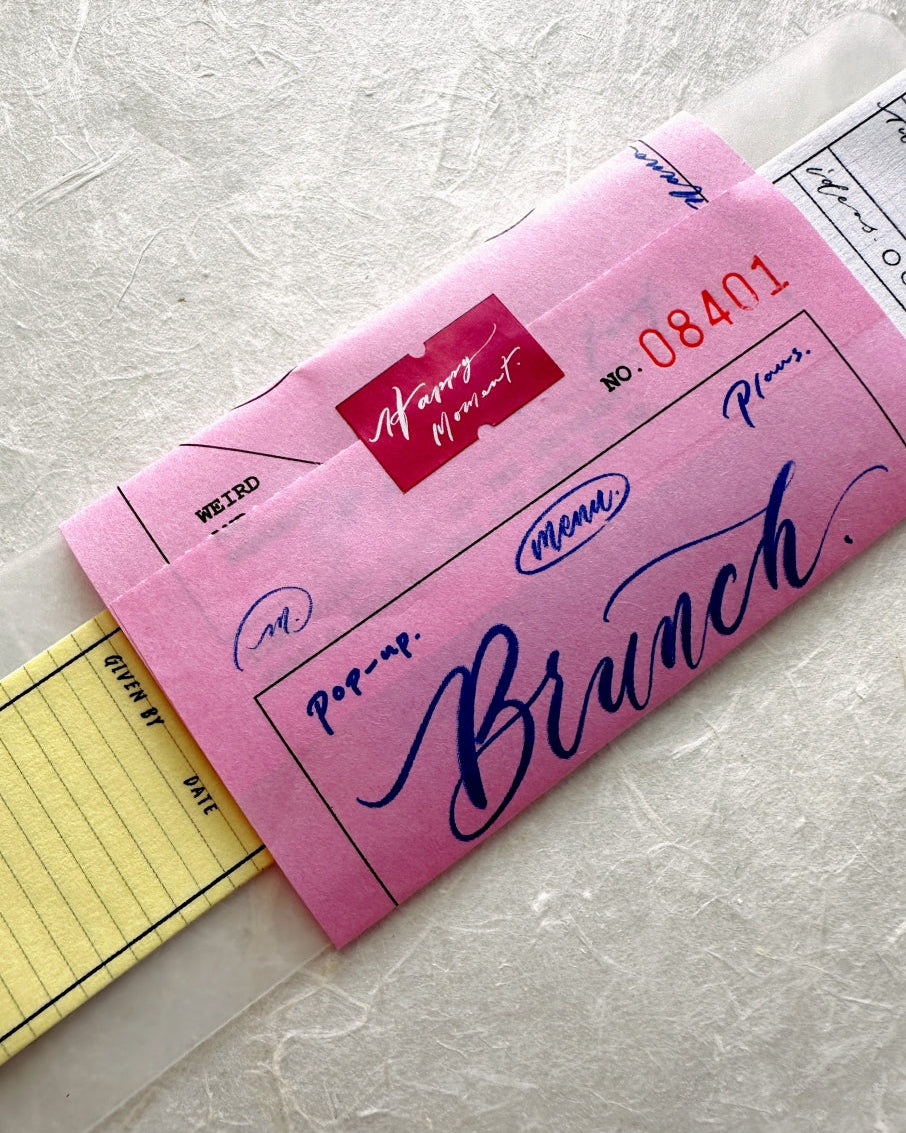 Mr. Eggplants - Joyful Time & Happy Moment label sticker roll SAMPLES