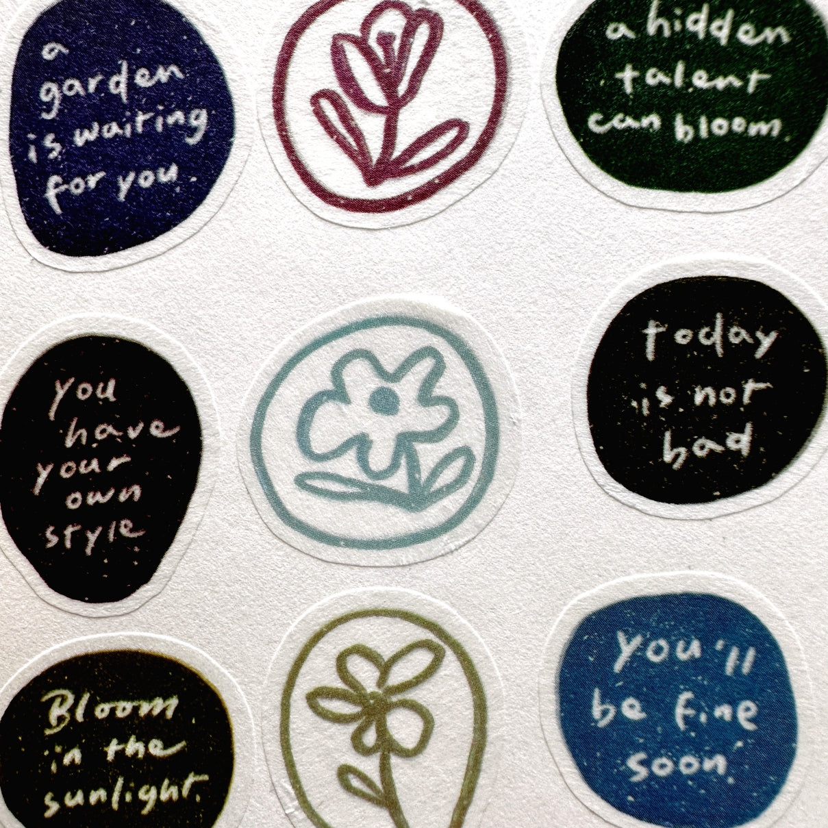 Mr. Eggplants - Bloom die-cut washi sticker roll SAMPLES