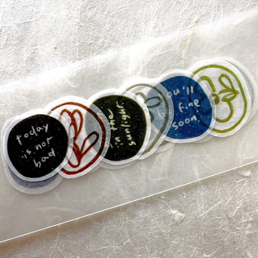 Mr. Eggplants - Bloom die-cut washi sticker roll SAMPLES