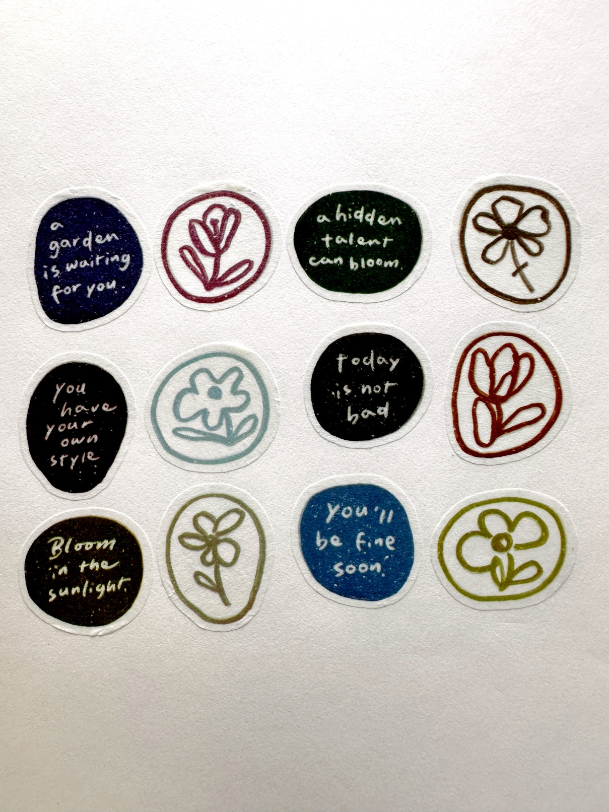 Mr. Eggplants - Bloom die-cut washi sticker roll SAMPLES