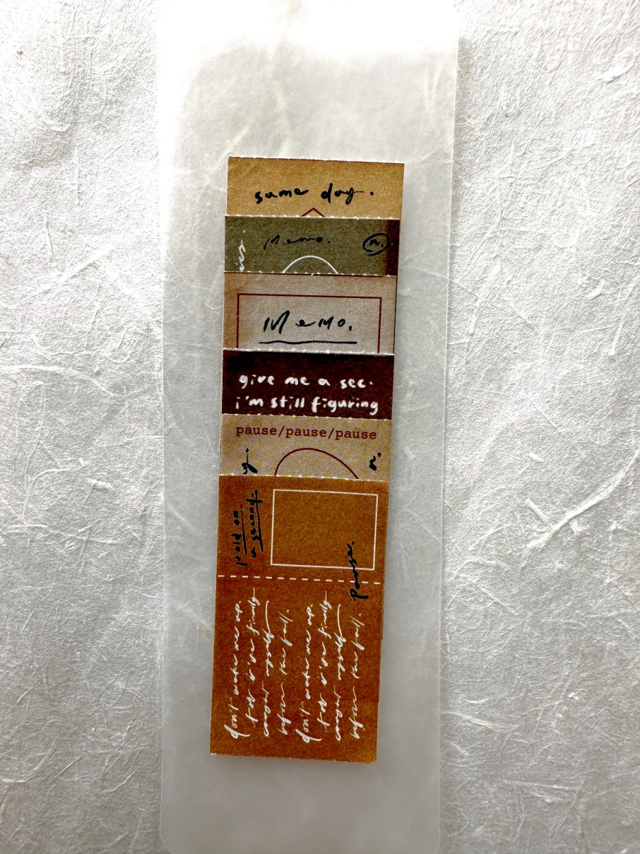 Mr. Eggplants - Pause sticky memo roll SAMPLES