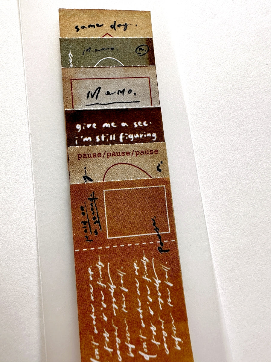 Mr. Eggplants - Pause sticky memo roll SAMPLES