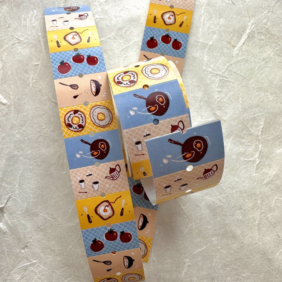 Mr. Eggplants - Breakfast Table label sticker roll SAMPLES