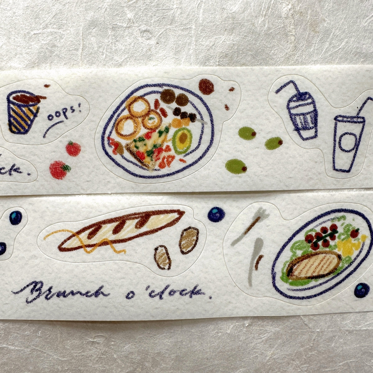 Mr. Eggplants - Brunch O'clock kiss-cut PET tape SAMPLES