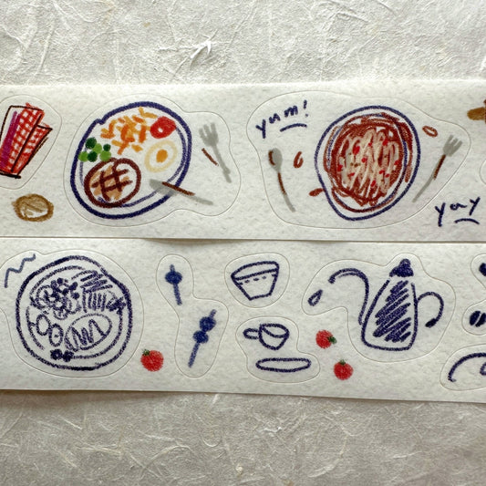 Mr. Eggplants - Brunch O'clock kiss-cut PET tape SAMPLES