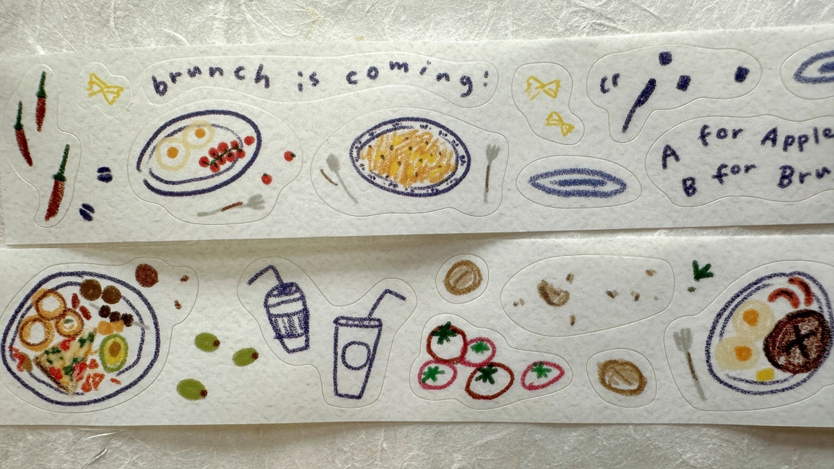 Mr. Eggplants - Brunch O'clock kiss-cut PET tape SAMPLES