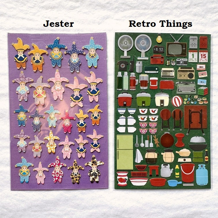 Miqingsankou - food, flowers, travel & fun petite sticker sheets (13 types)