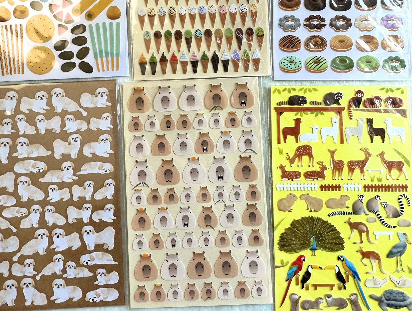 Miqingsankou - animals petite sticker sheets (7 types)