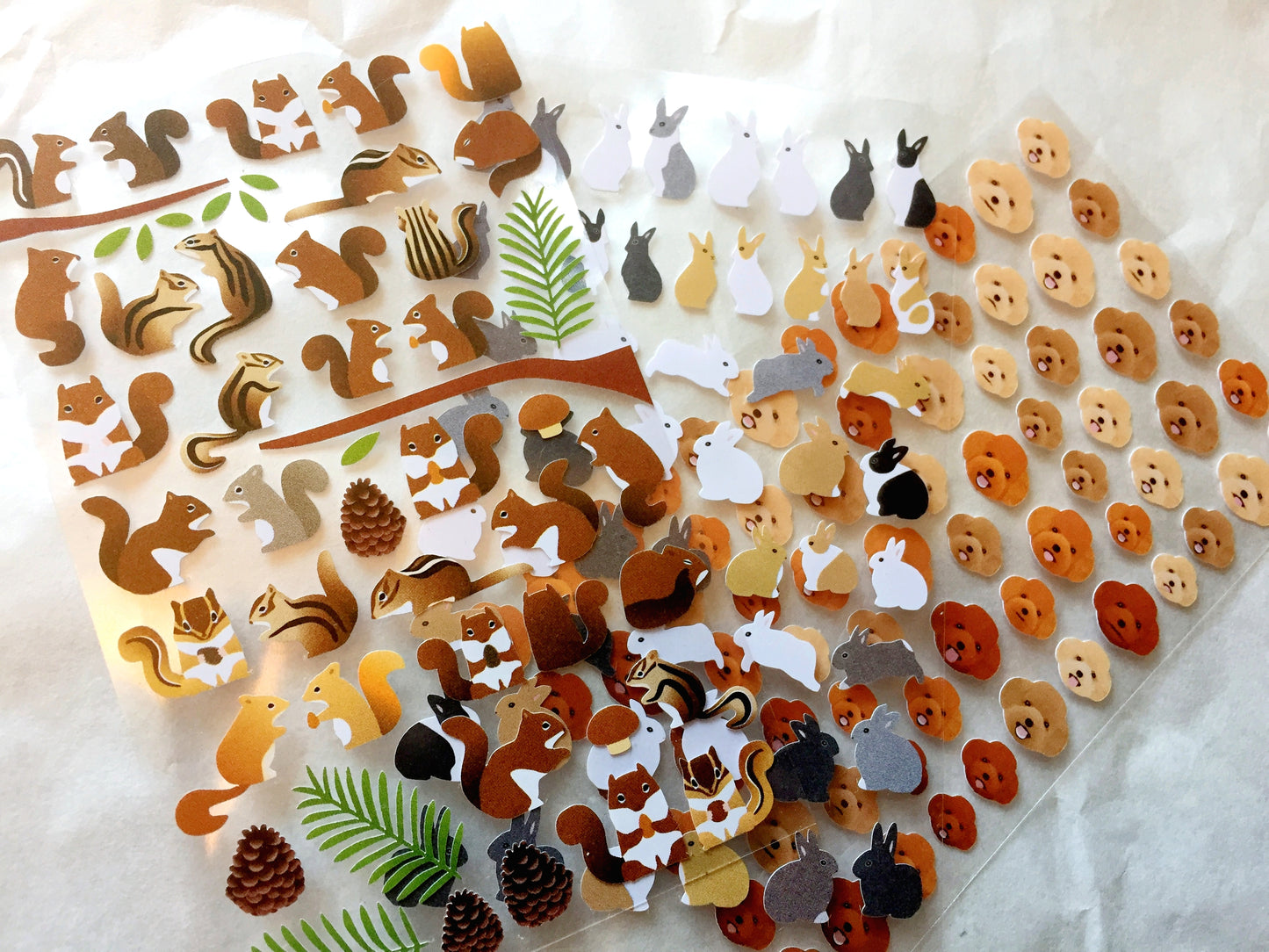 Miqingsankou - animals petite sticker sheets (7 types)