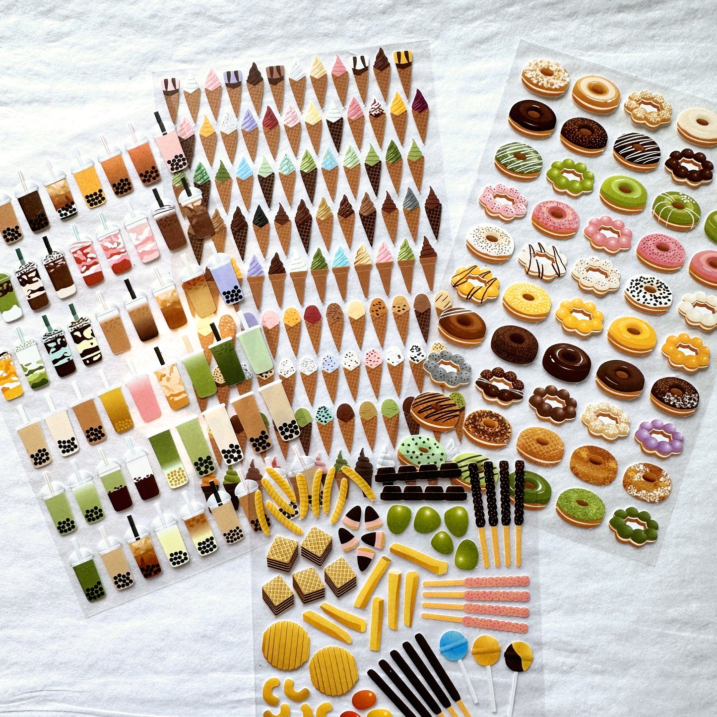 Miqingsankou - food, flowers, travel & fun petite sticker sheets (13 types)