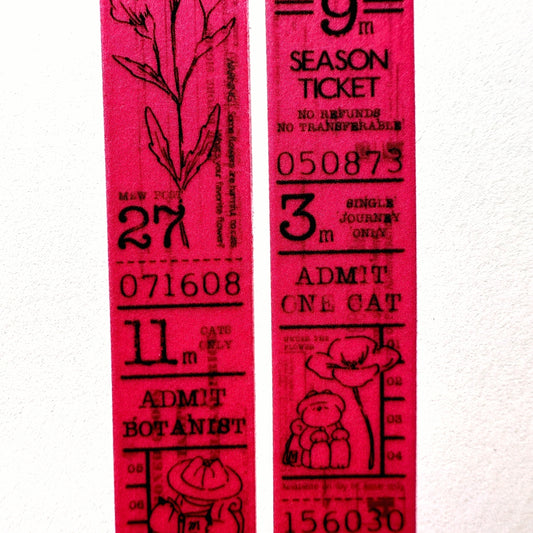 Mewmewbeam - Vintage Ticket washi tape SAMPLES
