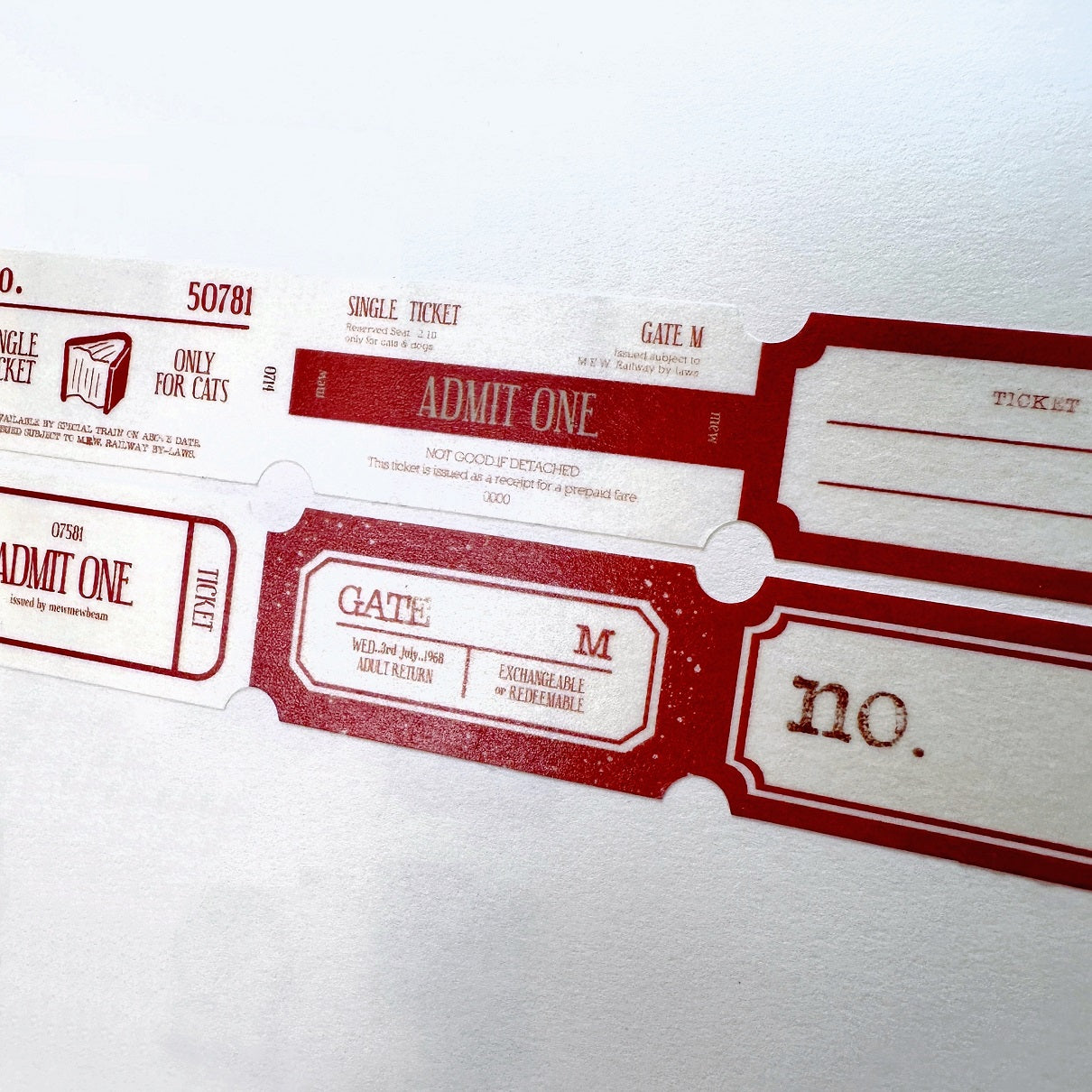 Mewmewbeam - Red Label washi tape SAMPLES