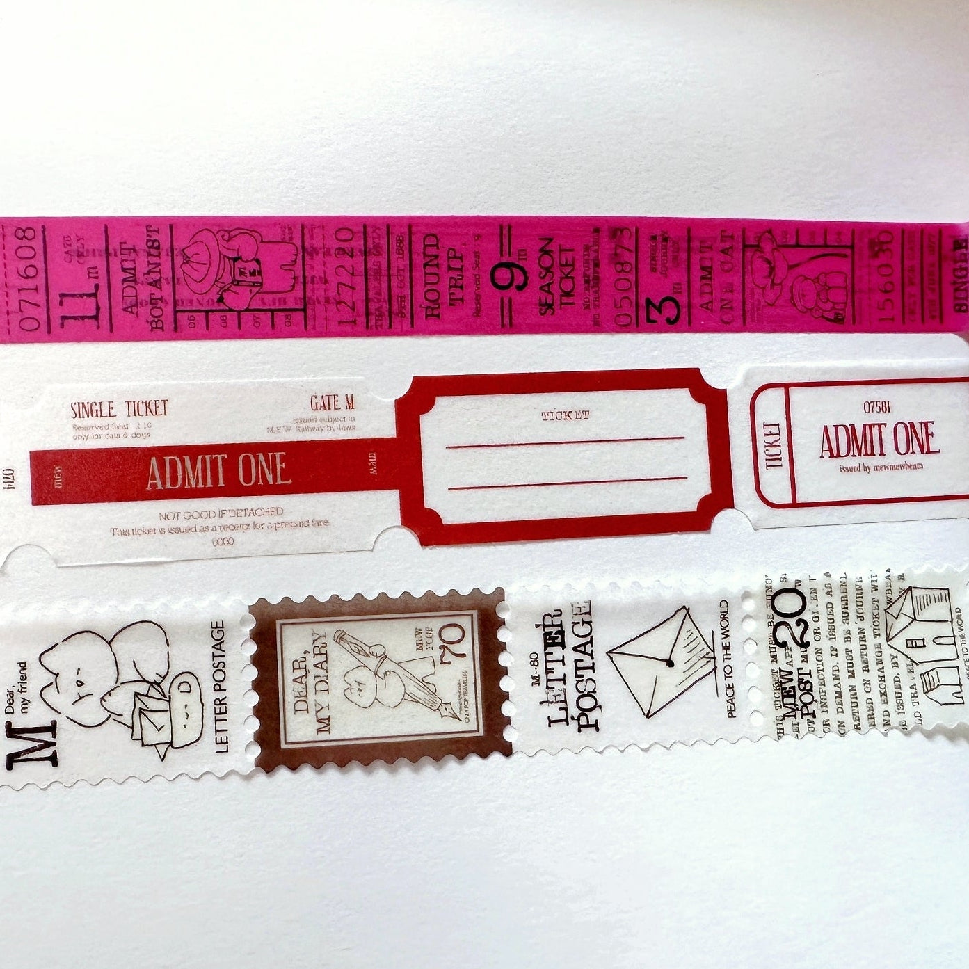 Mewmewbeam - Red Label washi tape SAMPLES