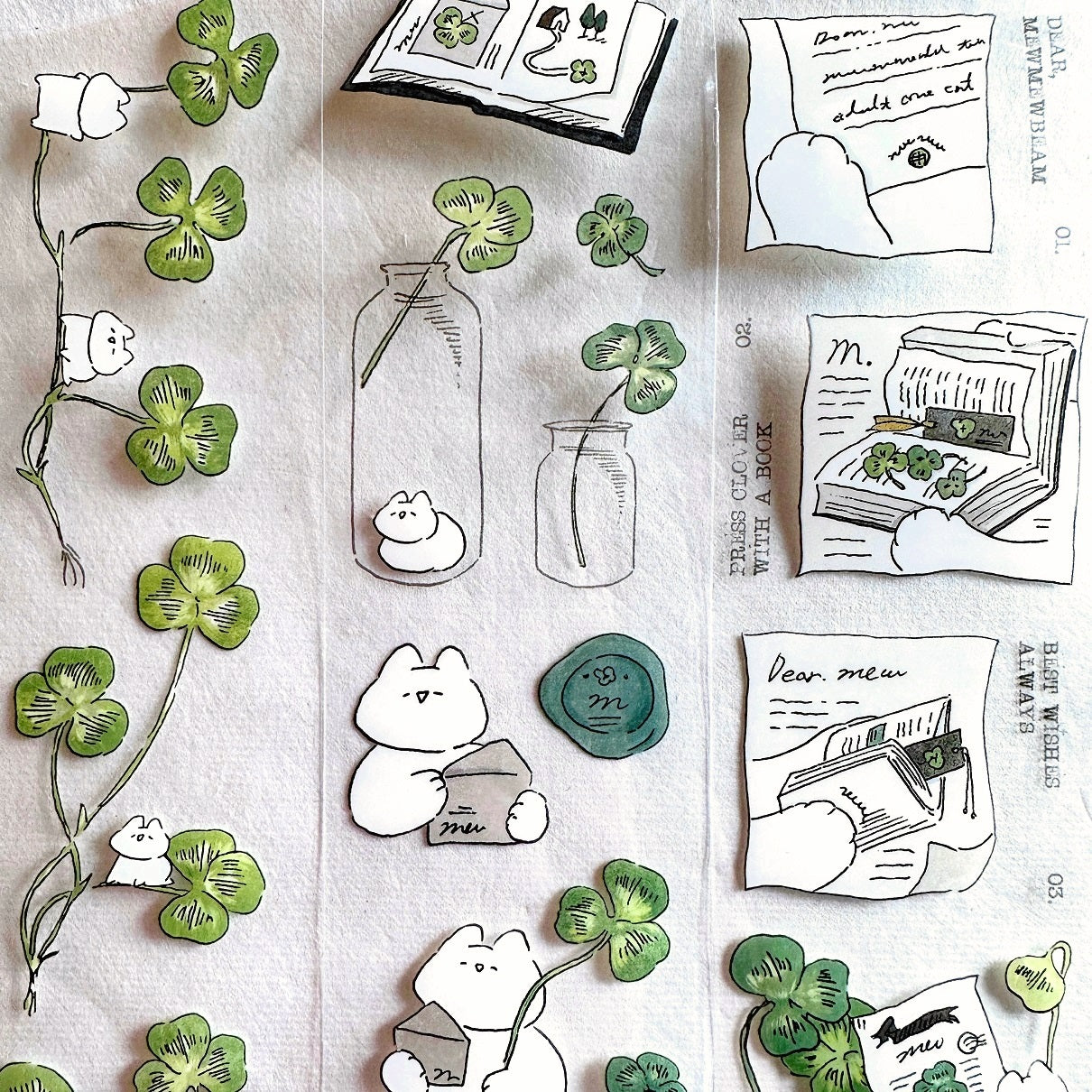 Mewmewbeam - Clover PET tape SAMPLES