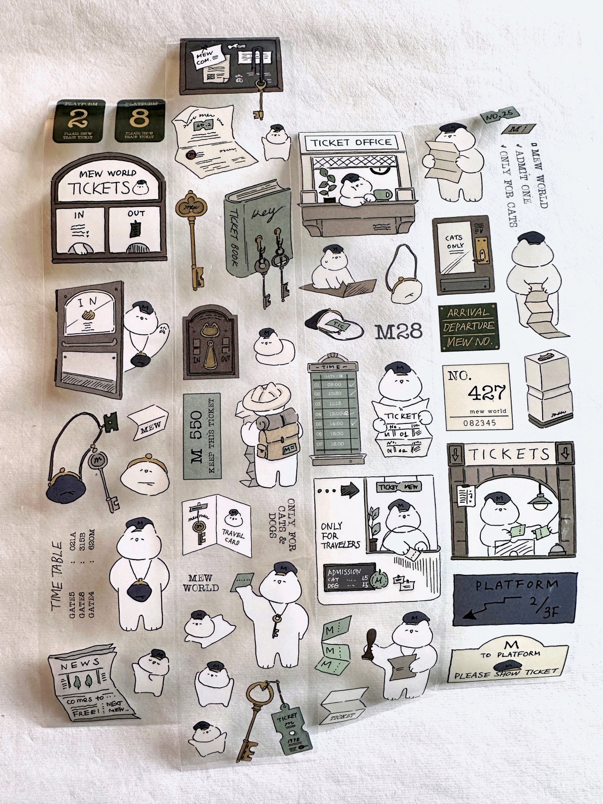Mewmewbeam - Ticket Office PET tape SAMPLES