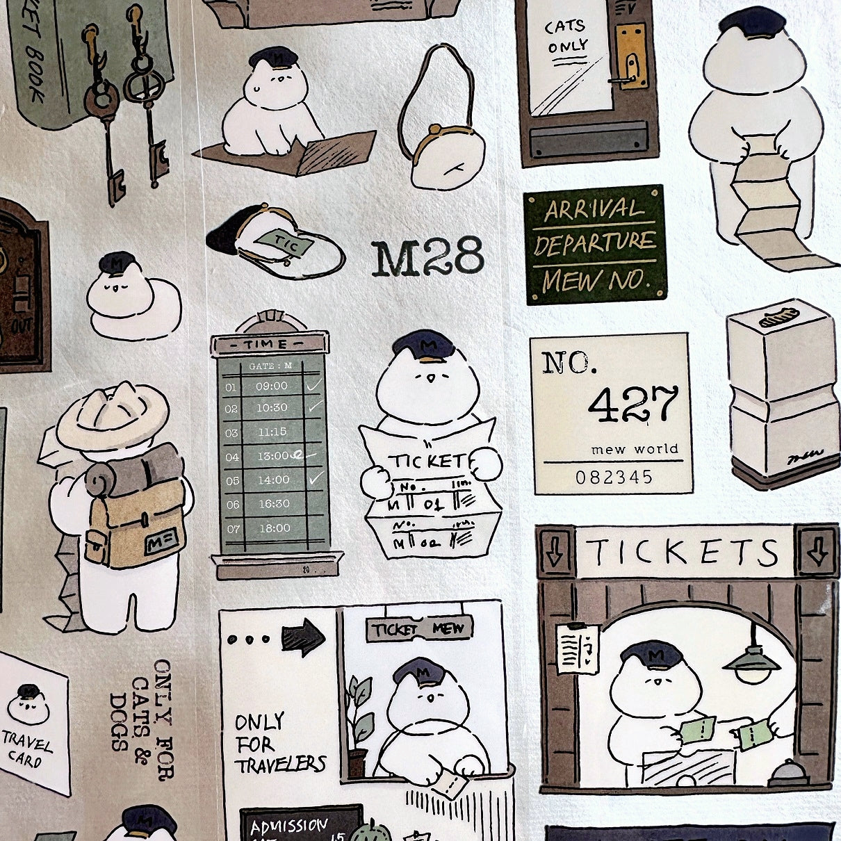 Mewmewbeam - Ticket Office PET tape SAMPLES