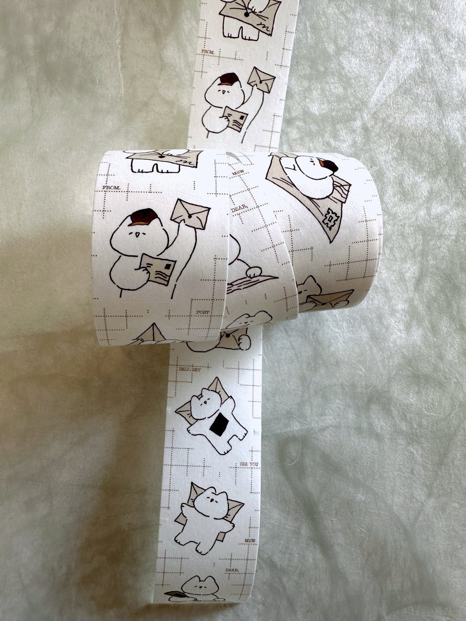 Mewmewbeam - Write a Letter kiss-cut washi tape SAMPLES