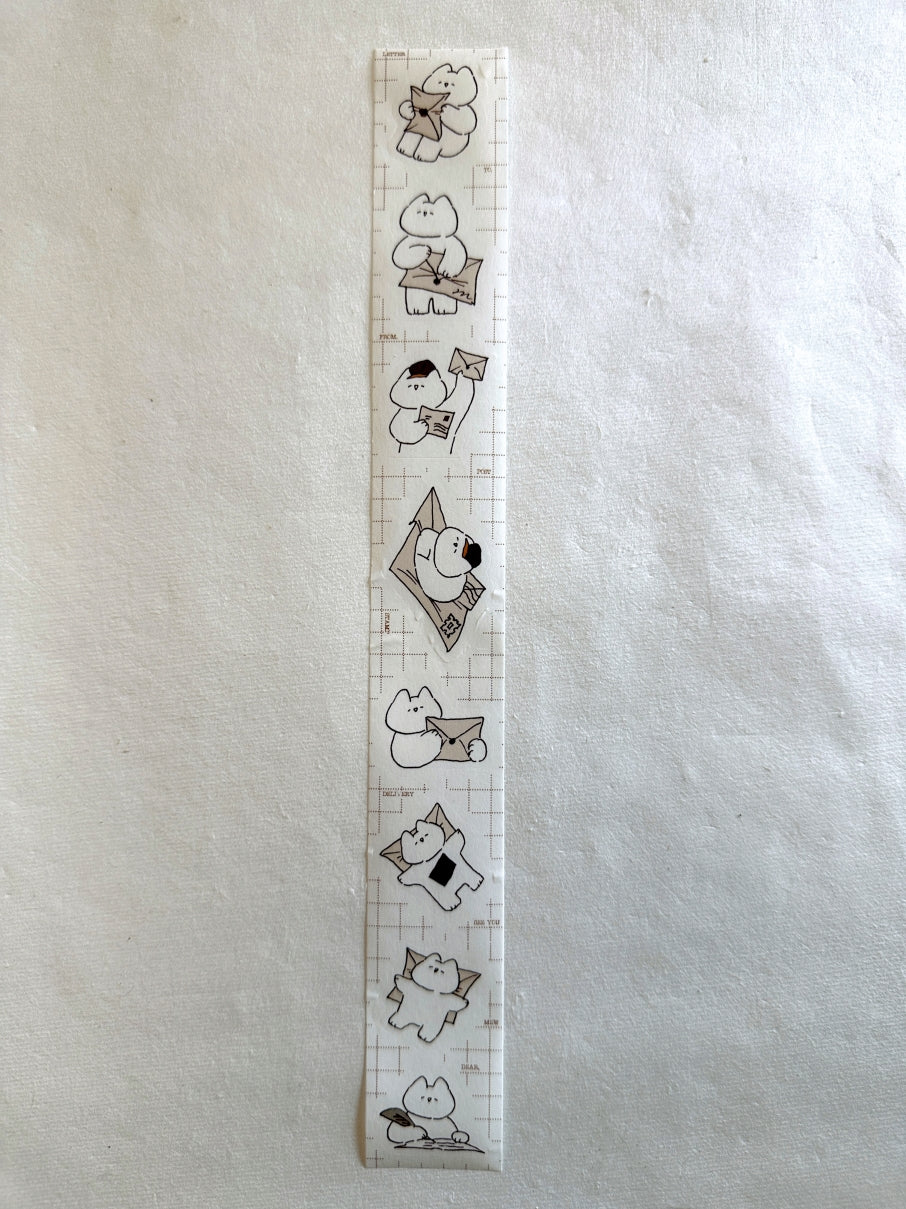 Mewmewbeam - Write a Letter kiss-cut washi tape SAMPLES