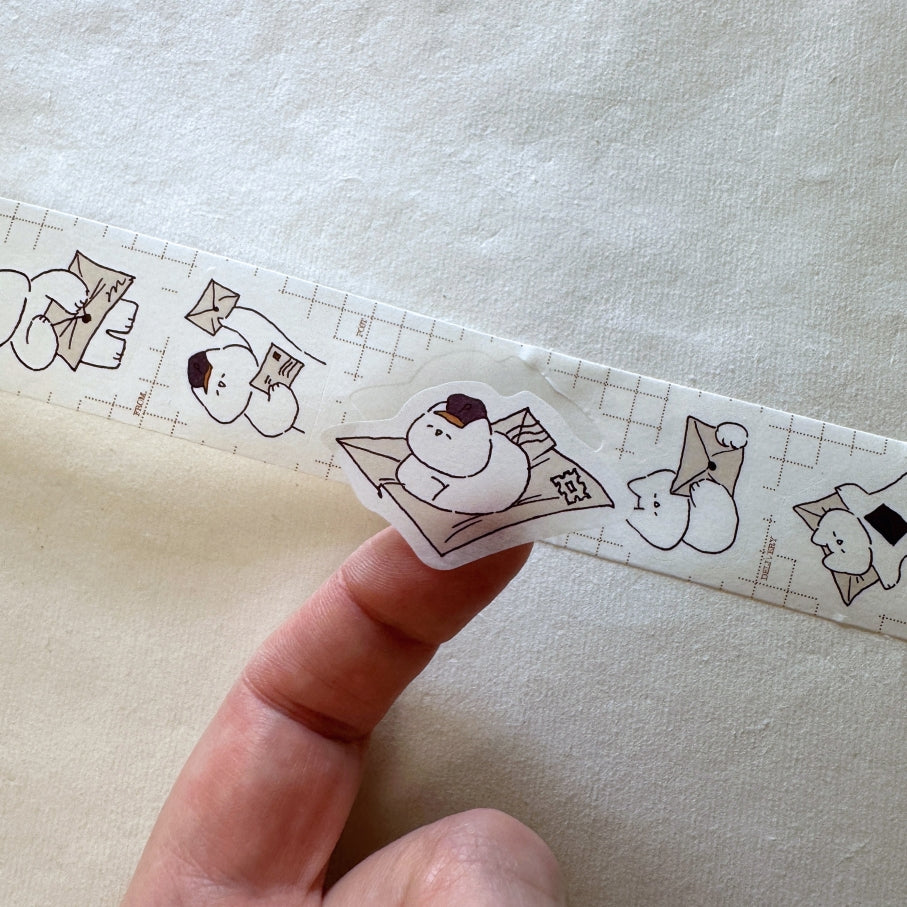 Mewmewbeam - Write a Letter kiss-cut washi tape SAMPLES