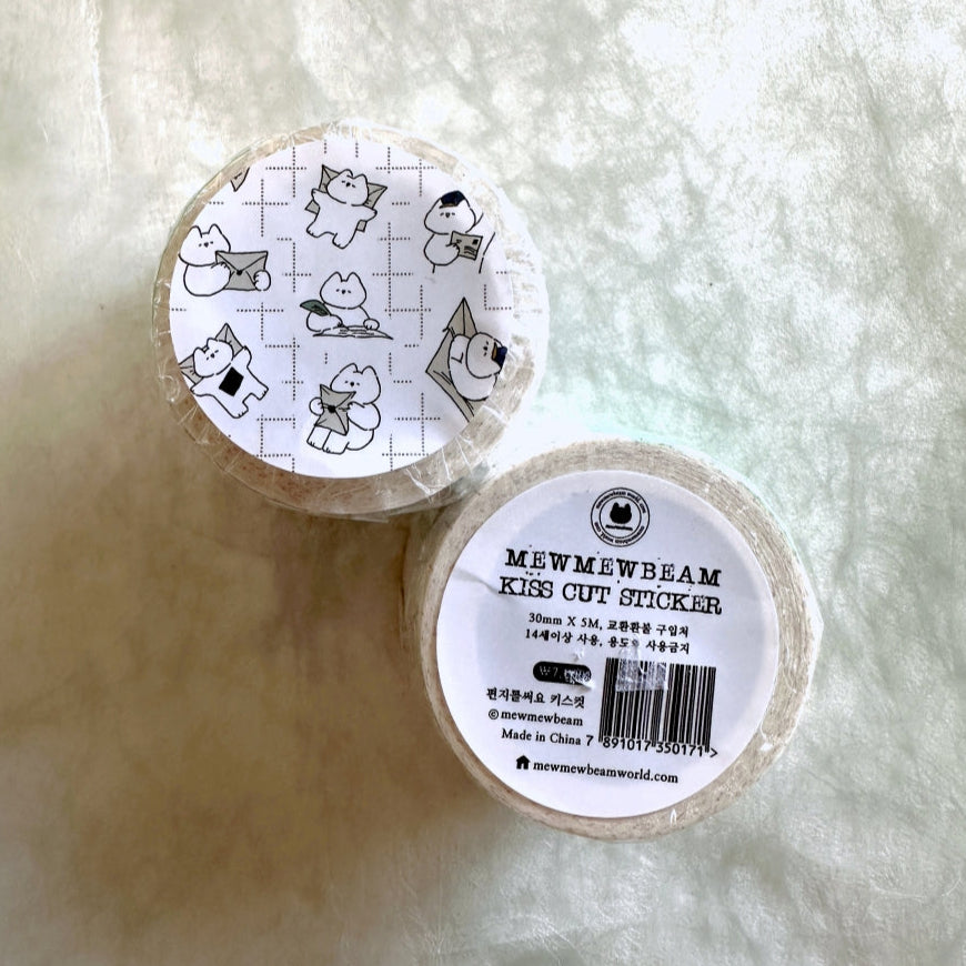 Mewmewbeam - Write a Letter kiss-cut washi tape SAMPLES