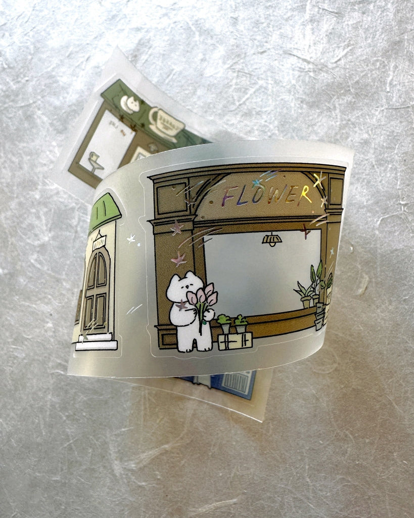 Mewmewbeam - Street Shop Ver. 2 kiss-cut silver foil PET tape SAMPLES