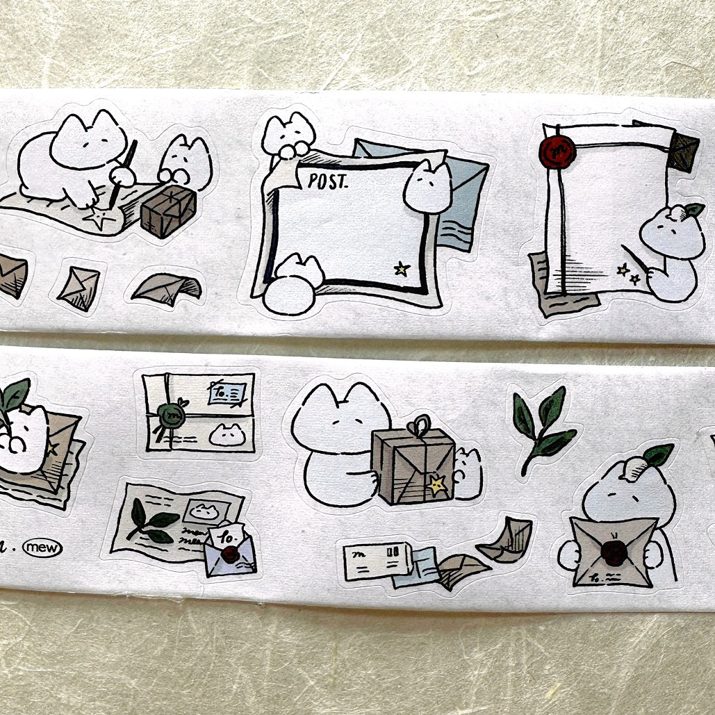 Mewmewbeam - Letter kiss-cut paper tape SAMPLES