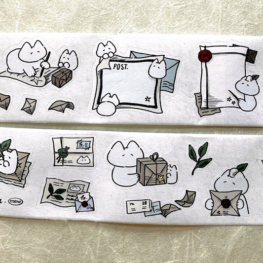 Mewmewbeam - Letter kiss-cut paper tape SAMPLES