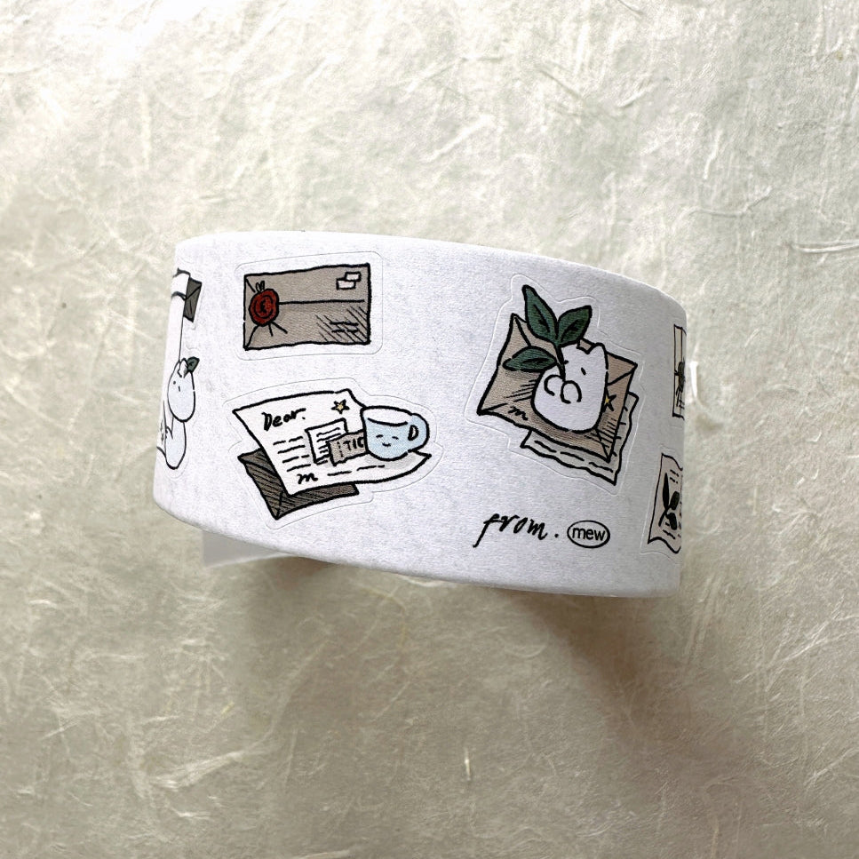 Mewmewbeam - Letter kiss-cut paper tape SAMPLES