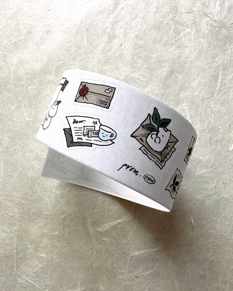 Mewmewbeam - Letter kiss-cut paper tape SAMPLES