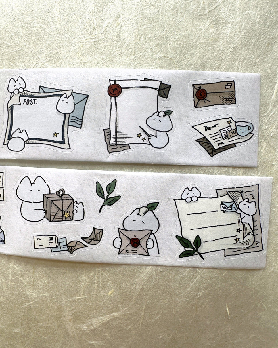 Mewmewbeam - Letter kiss-cut paper tape SAMPLES