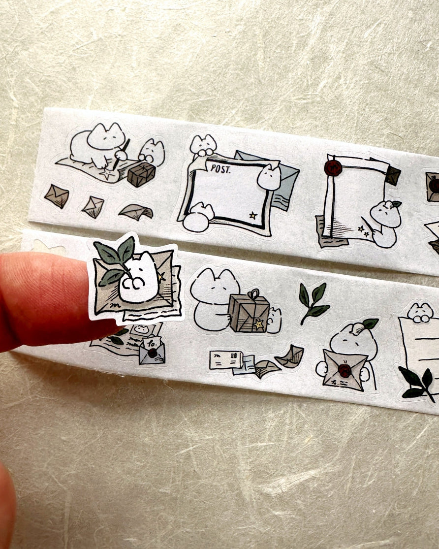 Mewmewbeam - Letter kiss-cut paper tape SAMPLES