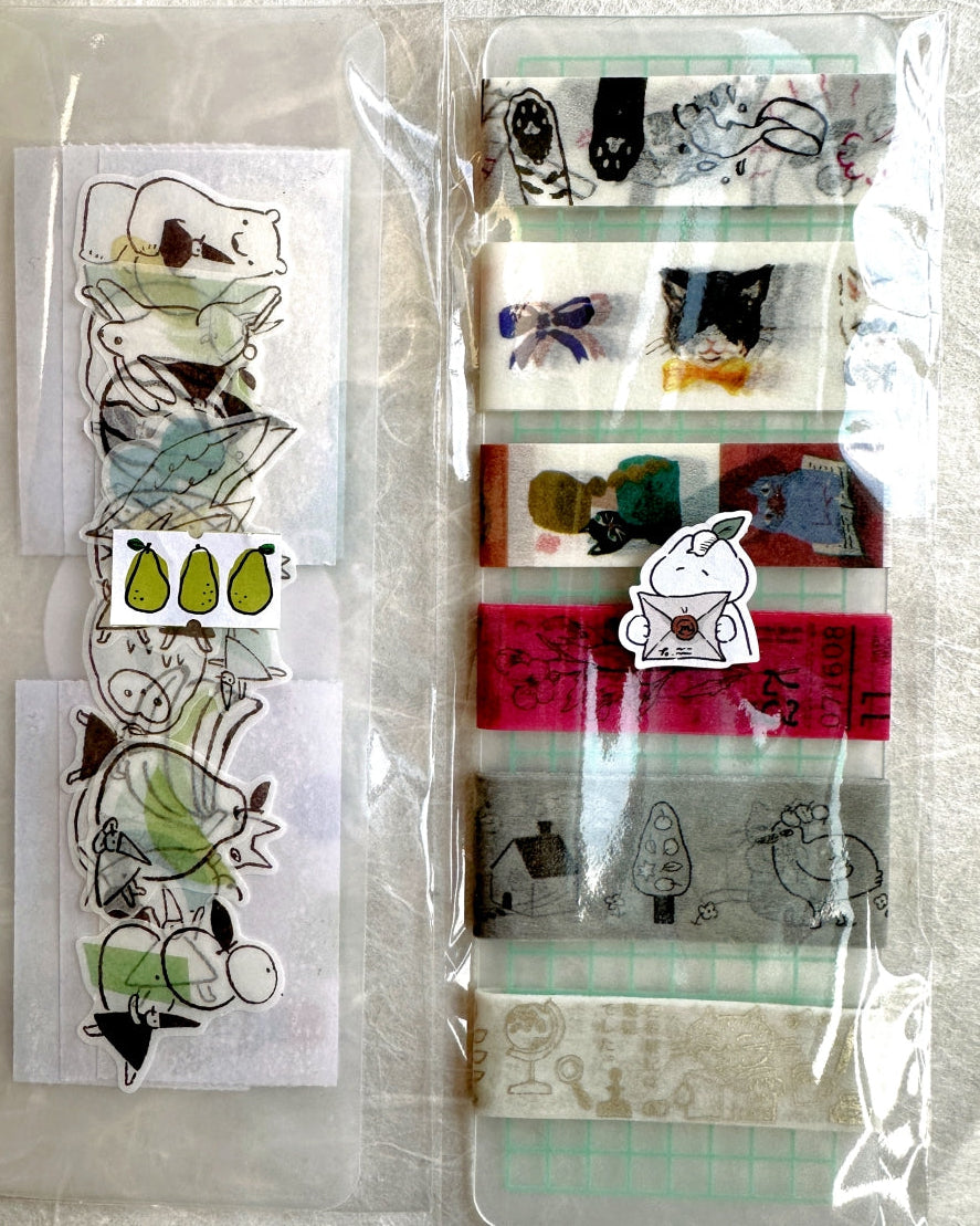 Mewmewbeam - Letter kiss-cut paper tape SAMPLES