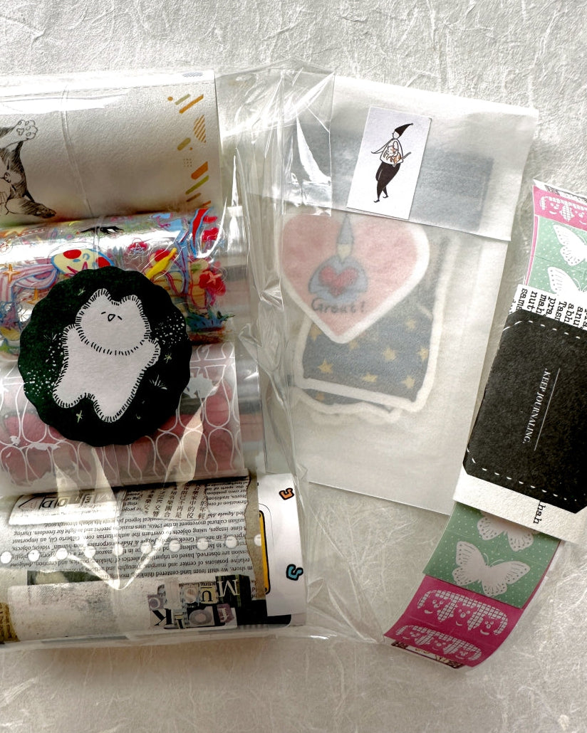 Mewmewbeam - Dandelion die-cut washi sticker roll SAMPLES