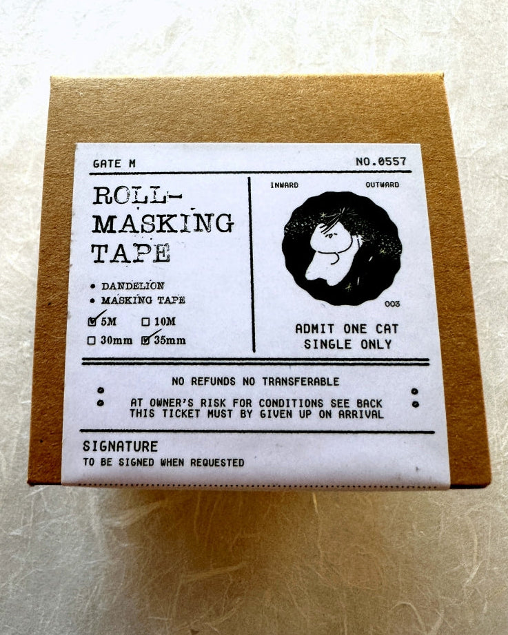 Mewmewbeam - Dandelion die-cut washi sticker roll SAMPLES