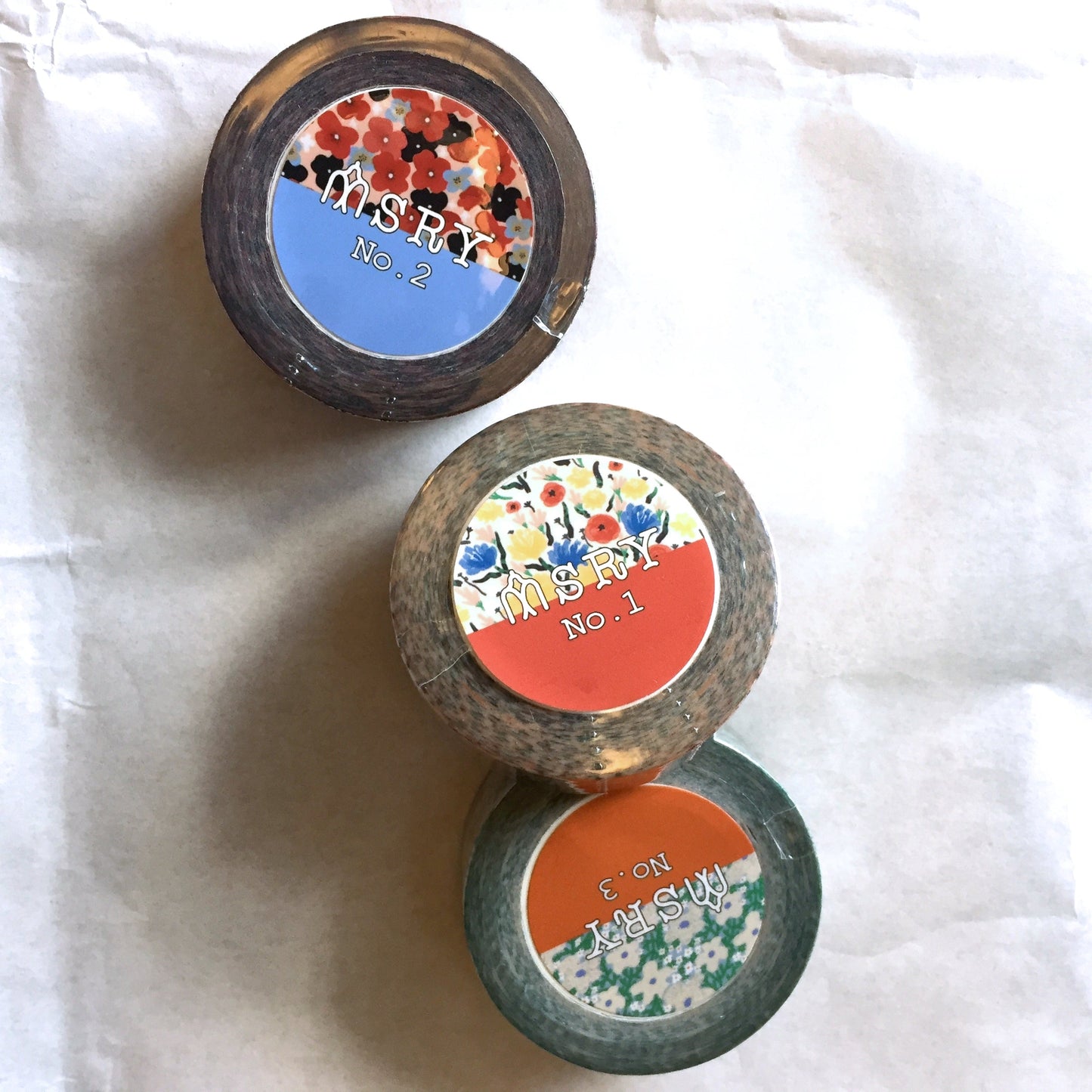 MSRY Stationery - Calico Tapes No. 1-3 washi tape SAMPLES