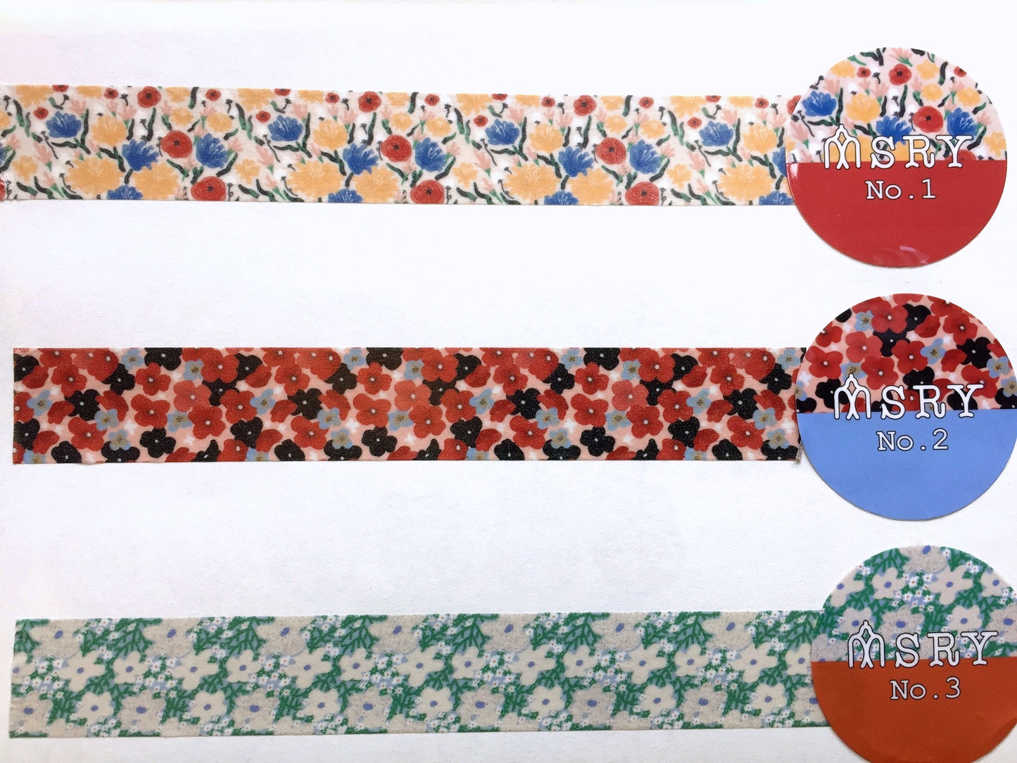 MSRY Stationery - Calico Tapes No. 1-3 washi tape SAMPLES