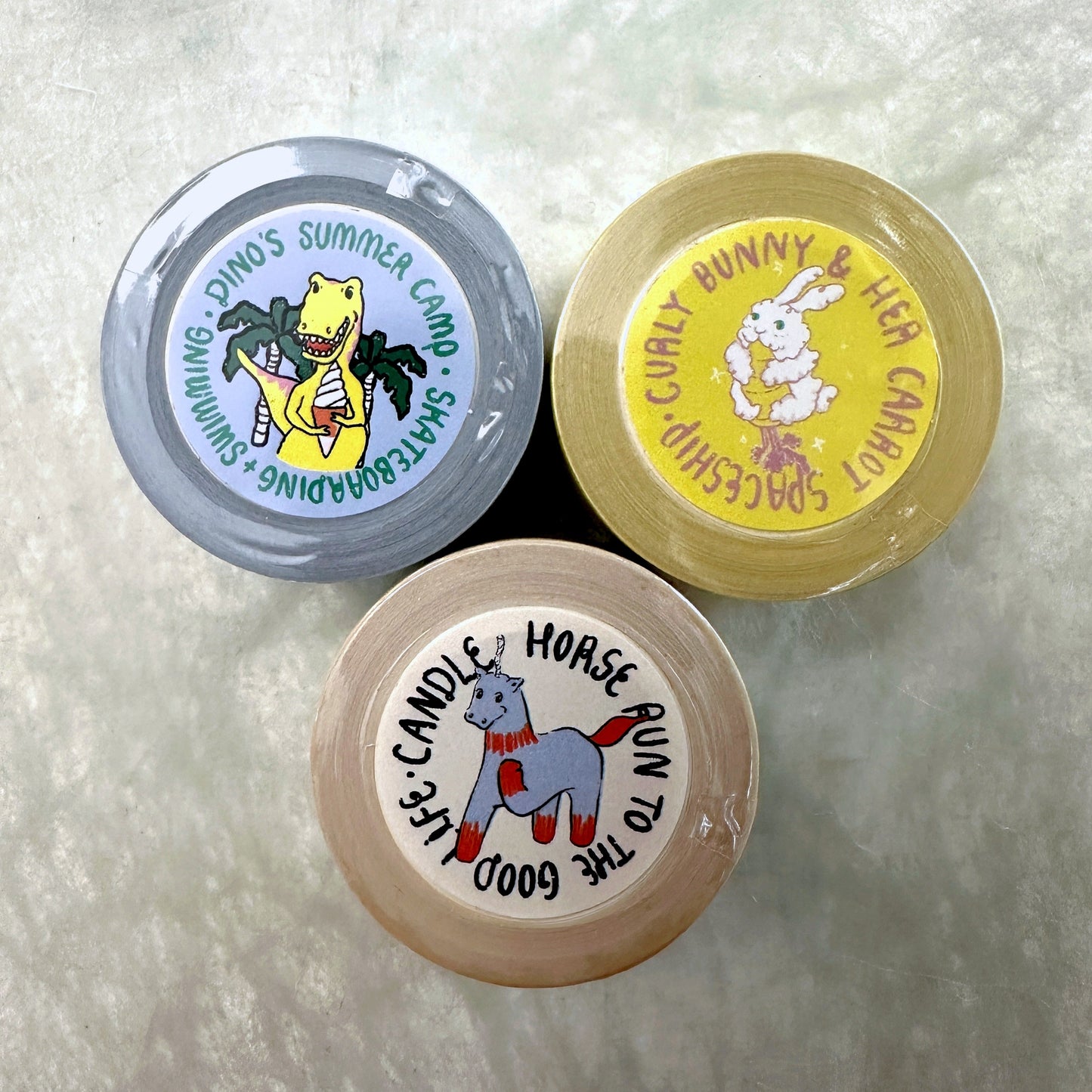 MSRY Stationery - Curly Bunny & Her Carrot Spaceship washi tape SAMPLES