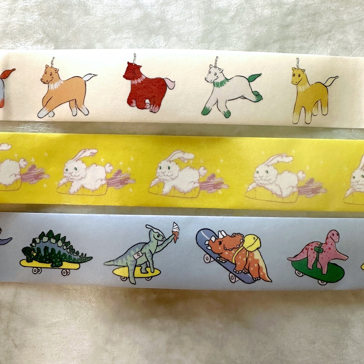 MSRY Stationery - Curly Bunny & Her Carrot Spaceship washi tape SAMPLES