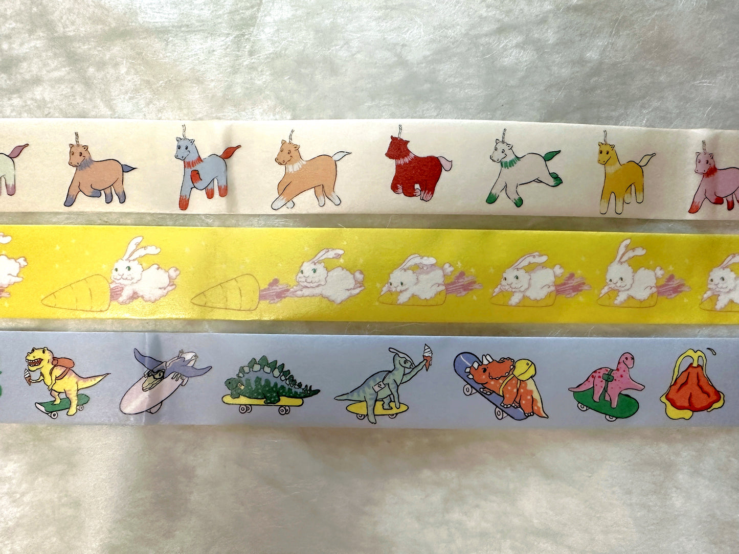 MSRY Stationery - Curly Bunny & Her Carrot Spaceship washi tape SAMPLES
