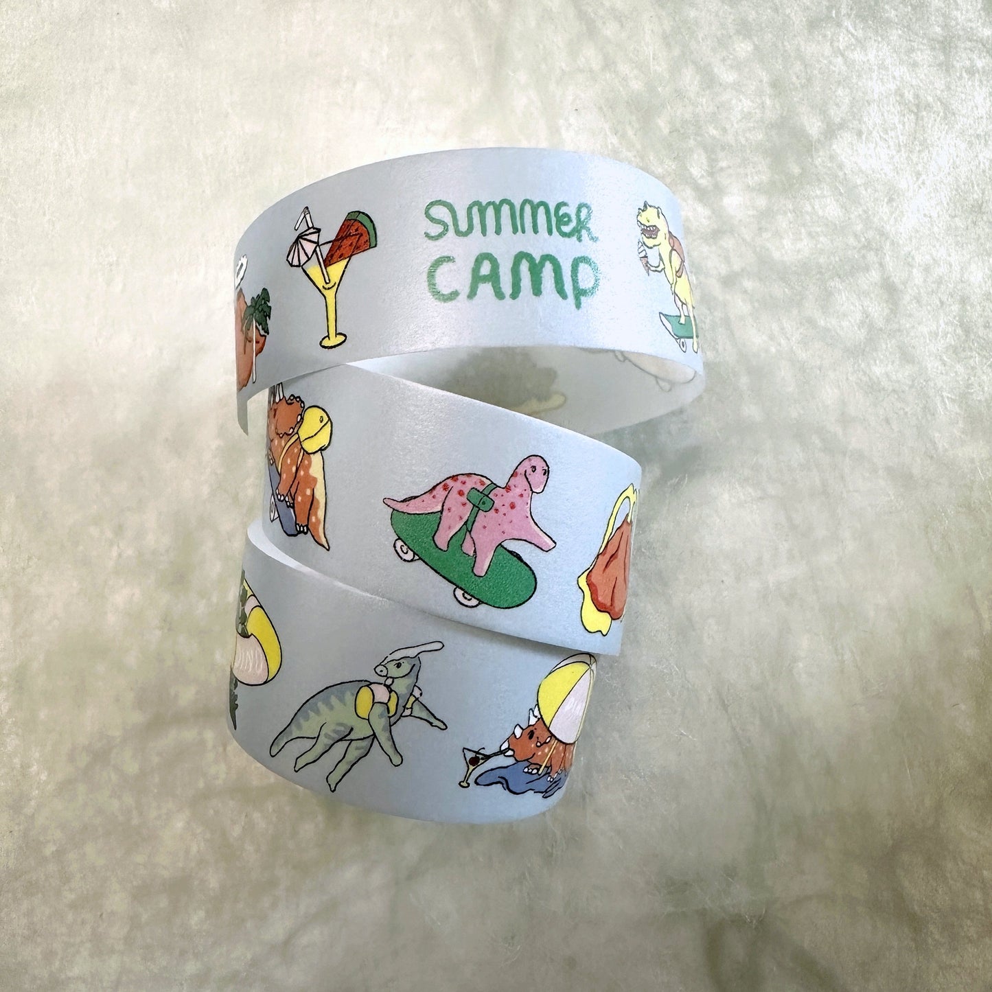 MSRY Stationery - Dino's Summer Camp washi tape SAMPLES