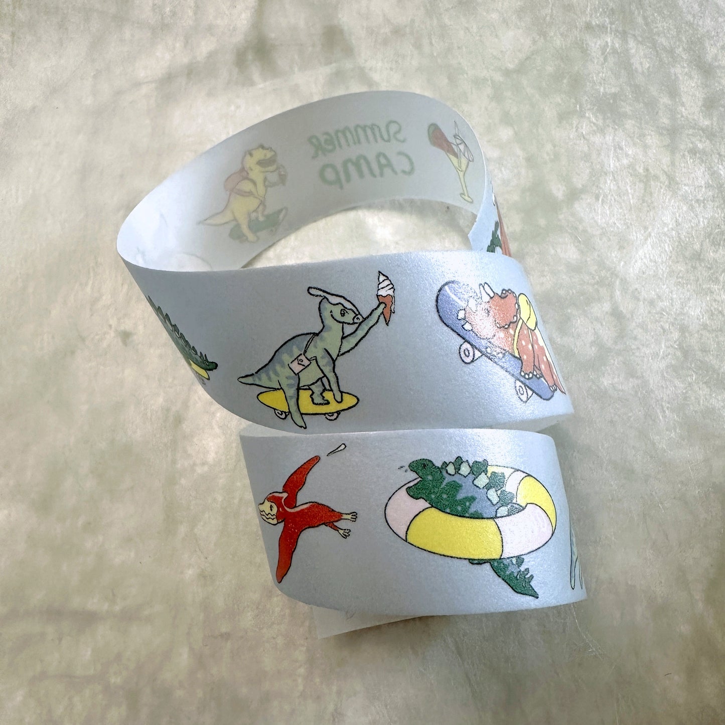 MSRY Stationery - Dino's Summer Camp washi tape SAMPLES