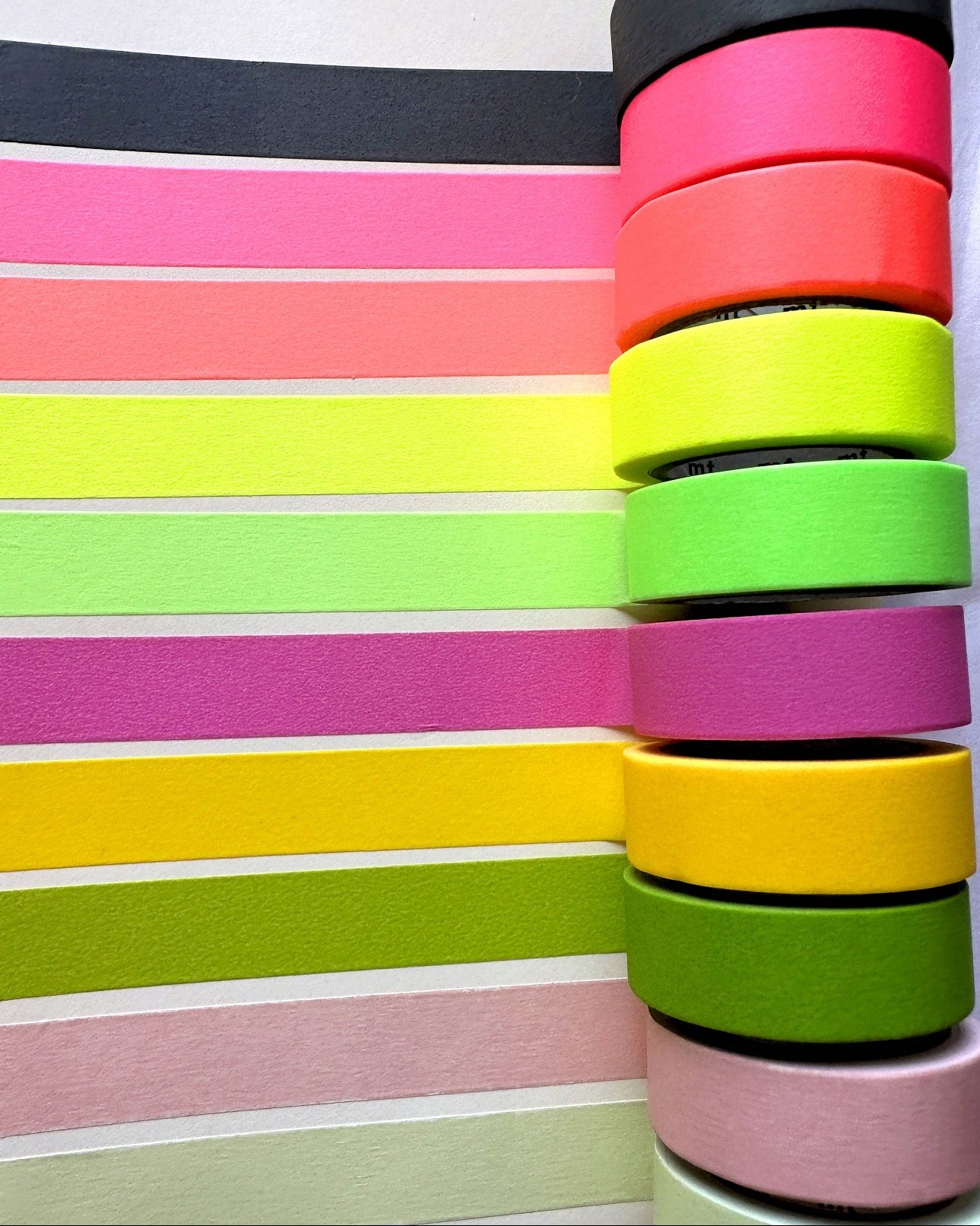 MT - Basic Tone Matte & Shocking solids washi tapes 8-color SAMPLER