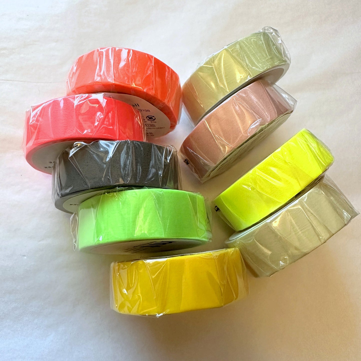 MT - Basic Tone Matte & Shocking solids washi tapes 8-color SAMPLER