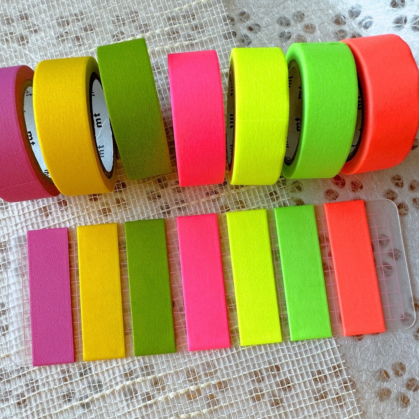 MT - Basic Tone Matte & Shocking solids washi tapes 8-color SAMPLER