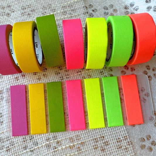 MT - Basic Tone Matte & Shocking solids washi tapes 8-color SAMPLER