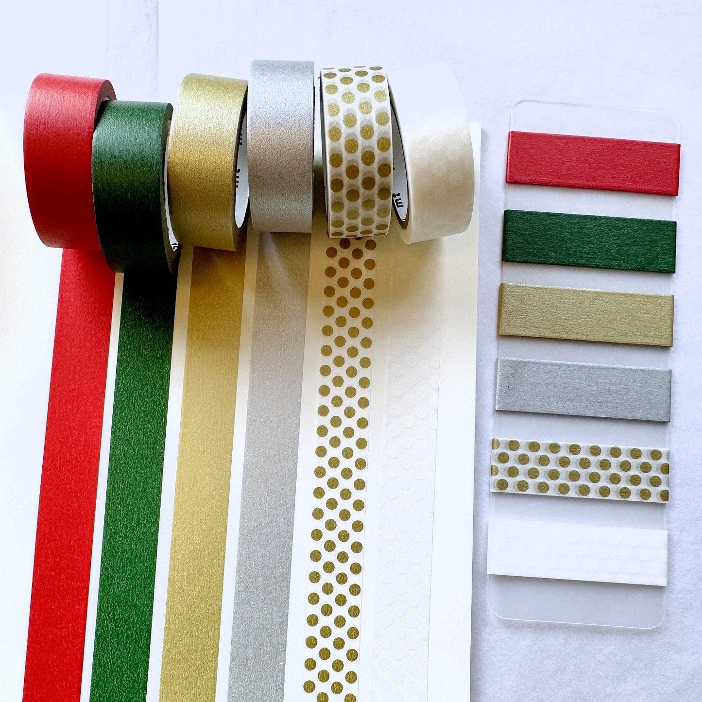 MT - Christmas basic tone washi tapes 6-color SAMPLER