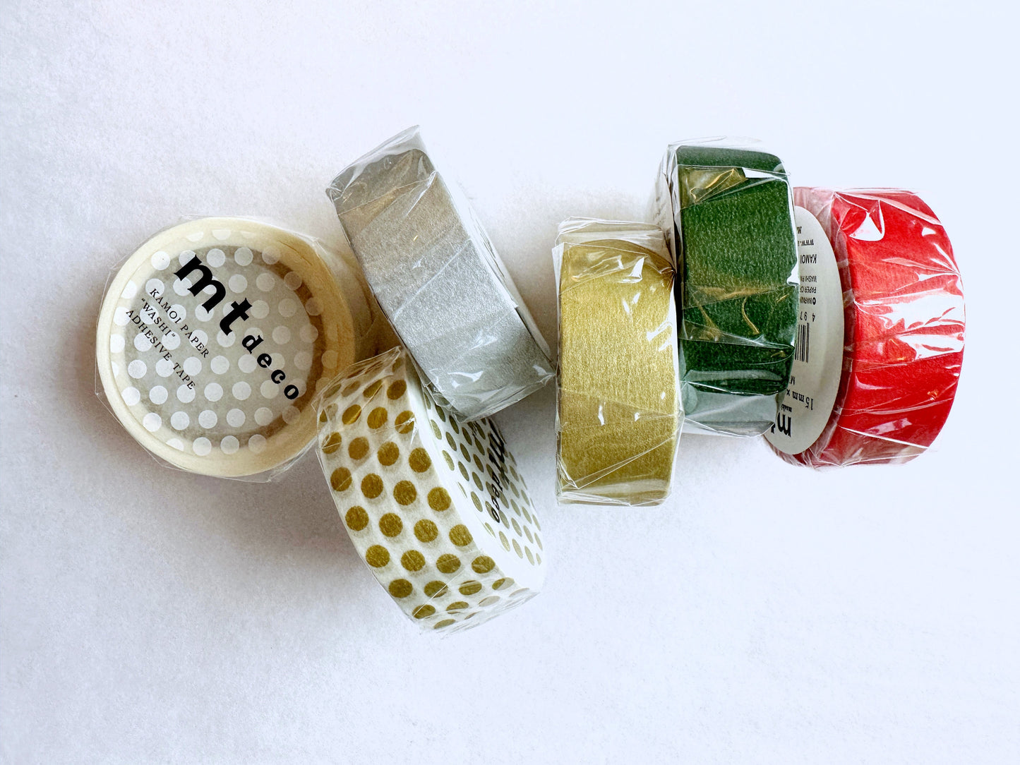 MT - Christmas basic tone washi tapes 6-color SAMPLER