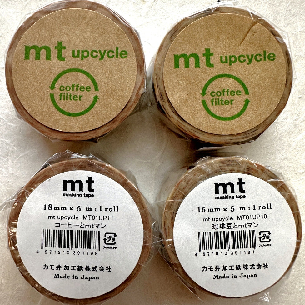 mt upcycle - Recycled coffee filter washi tapes SAMPLES