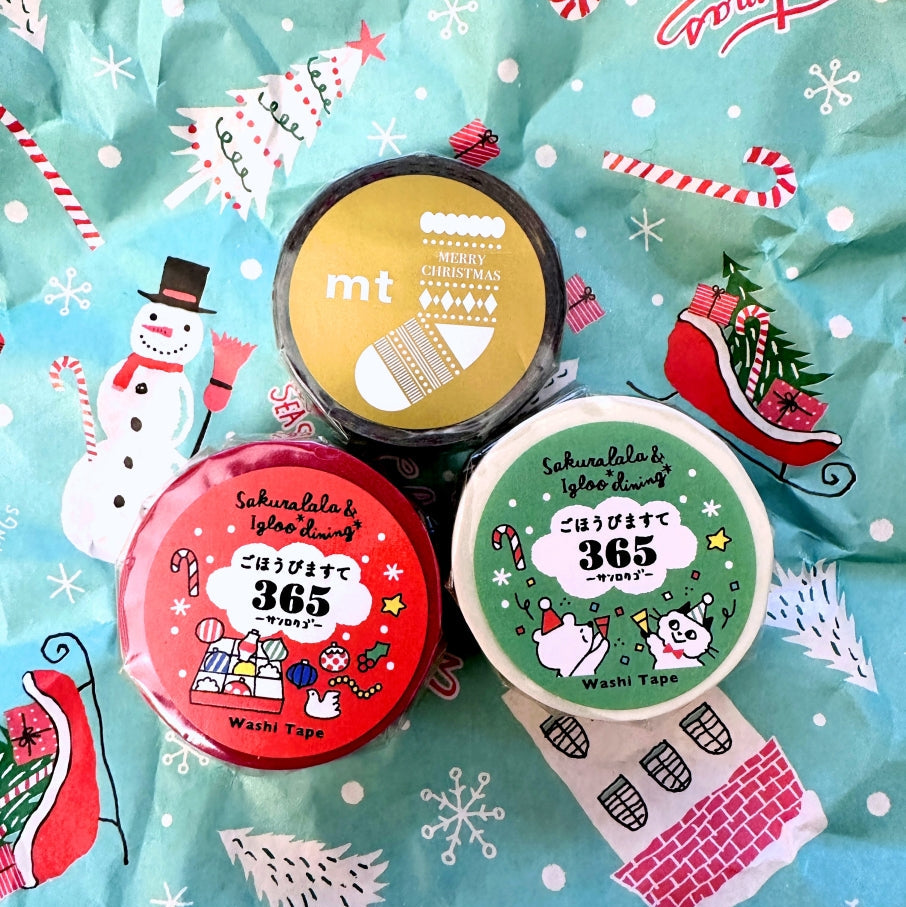 MT limited edition - Merry Christmas washi tape SAMPLES