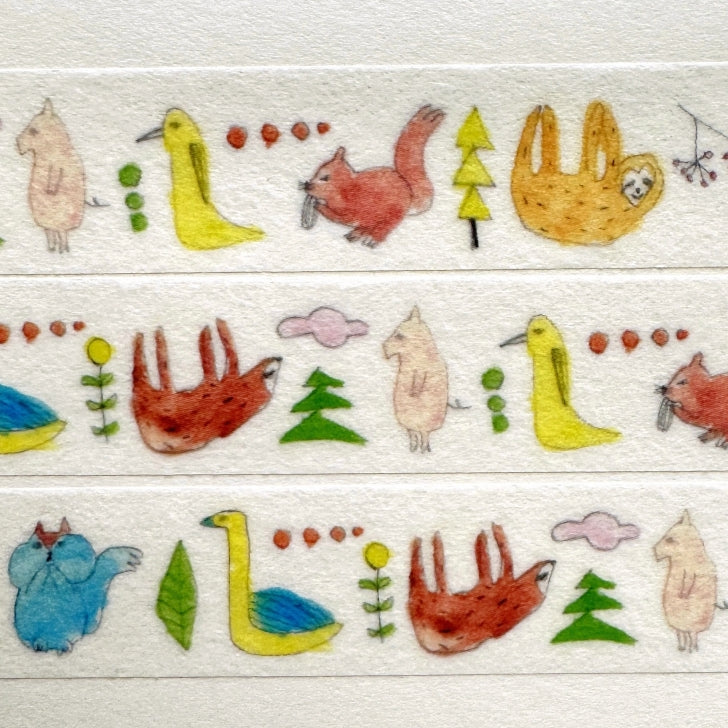 mt x Regaro Papiro - Animal Mascots washi tape SAMPLES